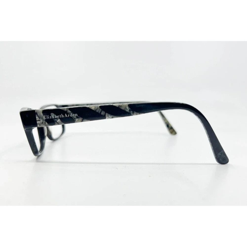 Elizabeth Arden Eyeglass Frames Women Black Gray Marble EA 1122-2 54-16-140